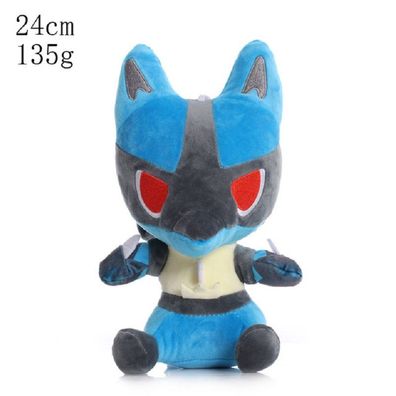 Lucario Plüschtier 24 cm - Pokémon Kuscheltier - Weiches Spielzeug für Kinder