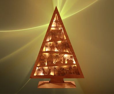 Weihnachtspyramide aus Holz, Weihnachtsgeschichte, Weihnachten, Fensterdeko