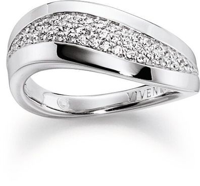 Viventy Damen Ring 925/000 Sterling Silber mit Zirkonia 764151 - Größe : 54