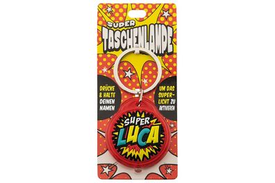 Schluesselanhaenger Super Taschenlampe mit Namen Luca