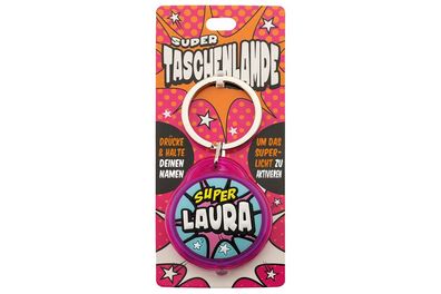 Schluesselanhaenger Super Taschenlampe mit Namen Laura