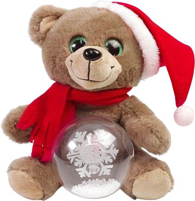 25,4 cm gro?er Weihnachts-Teddyb?r, LED-Licht, leuchtendes, musikalisches, singe