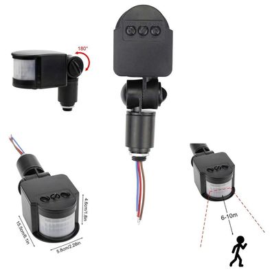 5 St¨¹ck Outdoor PIR DC 12 V automatischer Infrarot-PIR-Bewegungssensorschalter f¨¹r