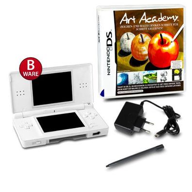 Nintendo DS Lite Handheld Konsole weiss #71B + Ladekabel + Spiel Art Academy