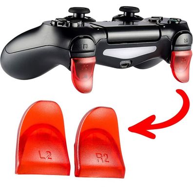 2 Paar PS4 Trigger L2 R2 Tasten Buttons Schultertasten Set Rot
