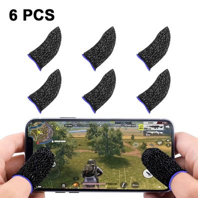 Mobile Game Finger Sleeve [3 Paare], Touch Screen Schwarz Blau
