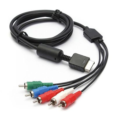 HD Komponenten AV Kabel für Playstation 2/ PS3 - 1.8m Länge (Schwarz)