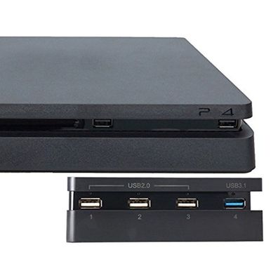 PS4 Slim USB Hub - 4 Port Ladestation mit LED-Anzeige