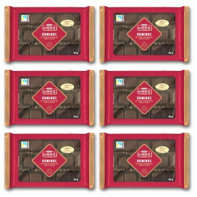 Lambertz Dominos überzogen mit Zartbitterschokolade 175g 6er Pack