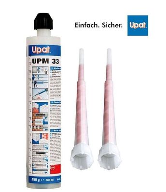 Verbundmörtel Upat UPM 33 Injektionsmörtel mit ETA Option 1 Zulassung 300ml