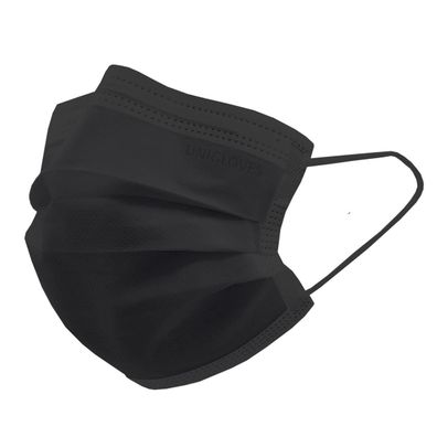 Mundschutz Unigloves Profil Plus - 1000 Gesichtsmasken - latexfrei - schwarz