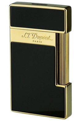 S.T. Dupont Feuerzeug Slimmy schwarz/ gold 028002