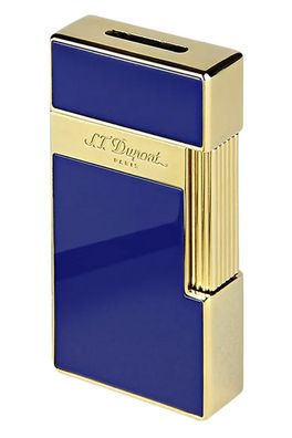 S.T. Dupont Feuerzeug Big D blau/ gold 025005