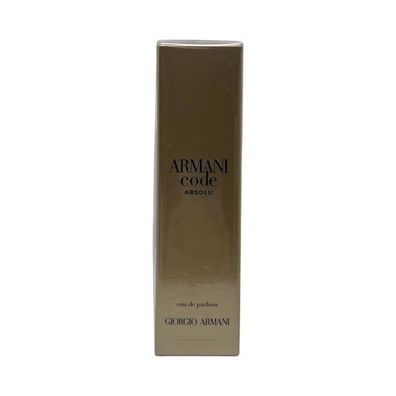 Giorgio Armani Code Absolu 75 ml Eau de Parfum Spray NEU OVP