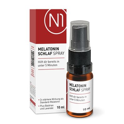 N1 Melatonin Spray - 71 Tage Vorrat - mit Baldrian & Lavendel