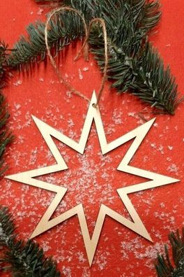 Weihnachtsstern Holzstern Christbaumschmuck Stern Deko Hängend zum Verzieren