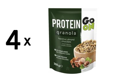 4 x Go On Nutrition Protein Granola (300g) Hazelnut, Almond, Chocolate