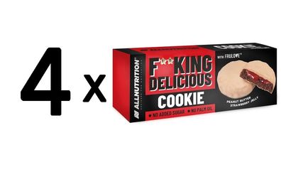 4 x Fitking Delicious Cookie, Peanut Butter Strawberry Jelly - 128g