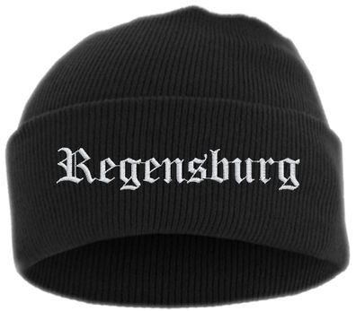 Regensburg Umschlagmütze - Altdeutsch - Bestickt - Mütze mit breitem ...