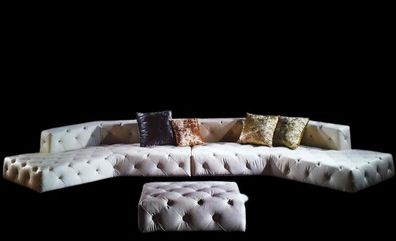 Designer Sofa Couch Polster Wohnlandschaft Chesterfield Ecksofa Ecksofa U Form