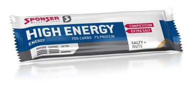 Sponser High Energy Bar Inhalt: 30 x 45g Aroma: Salty + Nuts
