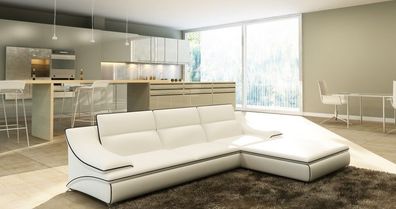 Ecksofa Polster Couch Sofa Wohnlandschaft Sitz Eck Garnitur Leder Textil Neuf