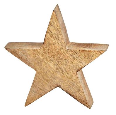Stern aus Holz braun 14cm