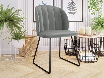 Stuhl SM100 Esszimmerstuhl für Küche und Esszimmer Beine aus Metall 58x52x80 cm
