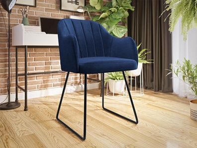 Stuhl SM101 Esszimmerstuhl für Küche und Esszimmer Beine aus Metall 56x52x78 cm