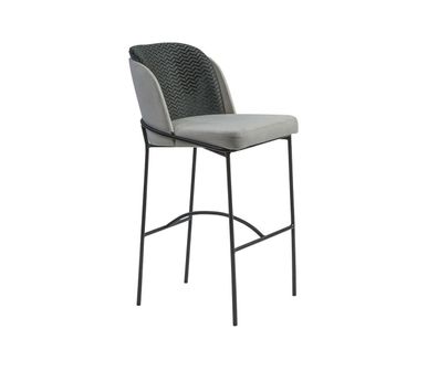 Esszimmer Barhocker Design Bar Stühle Polster Stuhl Moderne Grau Einrichtung