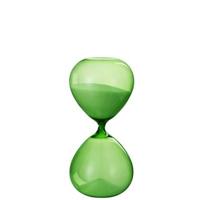 Sanduhr-Glas Hellgrün, von J-Line, Glas, D14x30cm