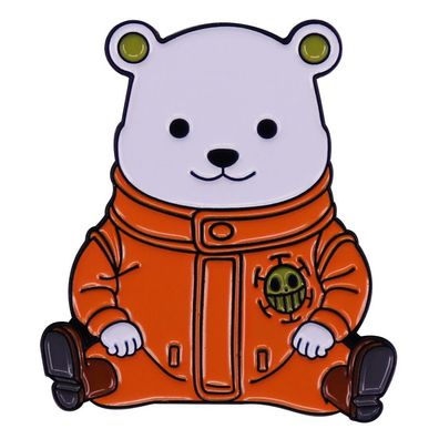 2tlg Bepo Polarbär Brosche Kinder Schmuck Anime One Piece Abzeichen Party Brooches
