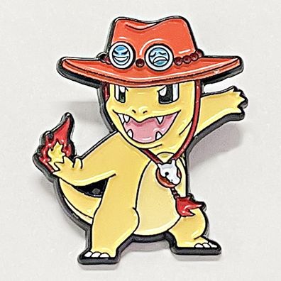 2tlg Charmander Brooches Pokémon Metall Abzeichen Rucksack Hemd Hut Zubehör Brosche