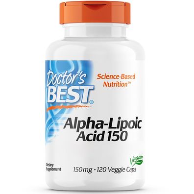 Doctor's Best, Alpha-Lipoic Acid (Alpha-Liponsäure), 150mg, 120 Veg. Kapseln