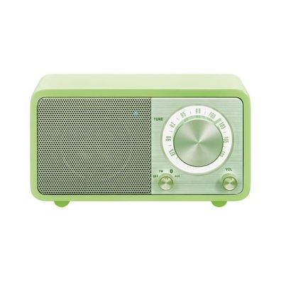 Sangean Genuine mini WR-7 grün tragbares Retro-Tischradio mit Bluetooth