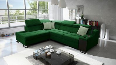 Ecksofa Alicante VII Polsterecke mit Lampe Bettkästen und Schlaffunktion USB