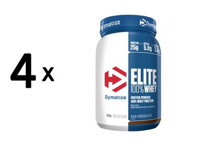 4 x Dymatize Elite Whey (942g) Rich Chocolate