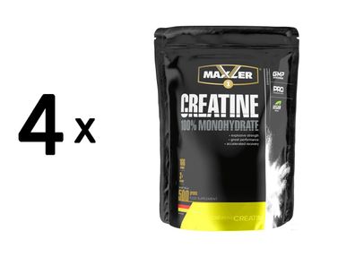 4 x Maxler Creatine Monohydrate (500g) bag Unflavoured