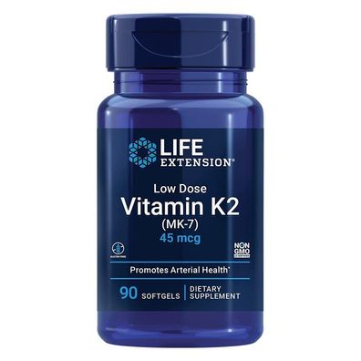 Life Extension, Low-Dose Vitamin K2 (MK-7), 45 mcg, 90 Weichkapseln