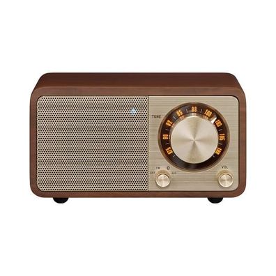 Sangean Genuine mini WR-7 kirsch tragbares Retro-Tischradio mit Bluetooth