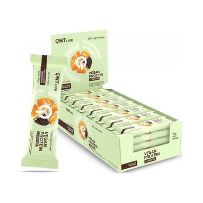 QNT Vegan Protein Bar + L-Carnitine (28x40g) Chocolate Mandarin