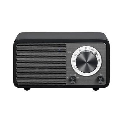 Sangean Genuine mini WR-7 schwarz matt tragbares Retro-Tischradio mit Bluetooth