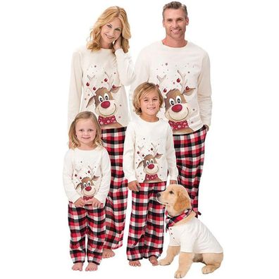 Heikoeco® Weihnachtspyjama Schlafanzug Familie Set Weihnachtsmodelle
