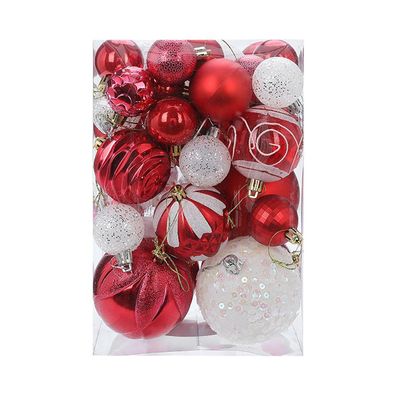 Heikoeco® Weihnachtskugeln in einer Mischung aus strahlendem Weiß und tiefem Rot