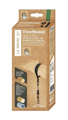 La Siesta TreeMount Black - Montageset fér Hängestuhl und Hängesessel Montagema