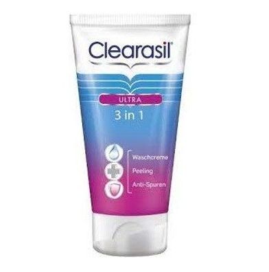 Clearasil Ultra Rapid Action 3 in1 Waschcreme, Peeling, Anti Spuren Gesichtsreinigung