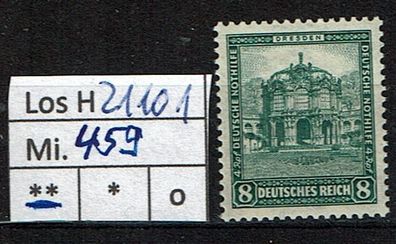 Los H21101: Deutsches Reich Mi. 459 * *