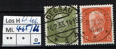 Los H21106: Deutsches Reich Mi. 465/66, gest.