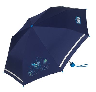 Scout Kinder-Taschenregenschirm mit Reflektorstreifen Nebula