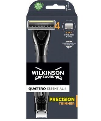 Wilkinson Sword Quattro Essential 4 Precision Trimmer 3-in-1 Rasierer OVP NEU